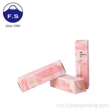Rose Gold Logo Lip Gloss Kotak Kosmetik Kecil